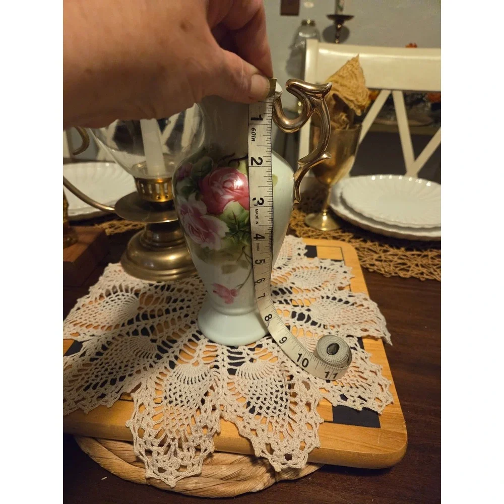 vintage Lefton Heritage porcelain vase, Flowers, Japan, Cottagecore, Victorian